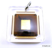 intel keychain with Pentium P54C Mobile processor TCP chip